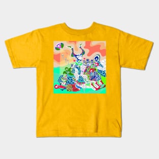 the business with witches and aliens from vintage goya art Kids T-Shirt